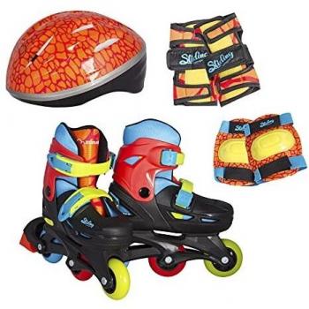 Imaginarium Rolling Evolution T-Rex Set de Patines evolutivos con Casco y Rodilleras - Talla 30-33 EU