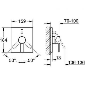 Grohe Allure - Grifo para baño y Ducha 1/2, Cromo