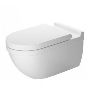 Inodoro suspendido Duravit Starck 3, Tiefspüler, 370x620mm, con fijación Durafix, color blanco