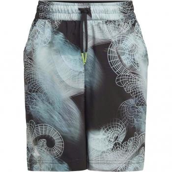 Pantalón corto de tenis para niños US SERIES adidas, características: corte regular, tejido ligero y transpirable, cintura elástica con cordón ajustable, diseño clásico en color negro, ideal para tenis y pádel