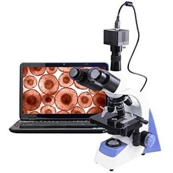 YBB XSP-500SM 2016 NUEVO Multi Propósito de Triocular electrónica profesional llevó Microscopio, 40X-2500X de aumento, de doble capa de la etapa mecánica, iluminación LED y coaxial grueso, incluye cámara de 5.0 megapíxeles y software