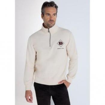 Sudadera con cierre de cremallera Bendorff para hombre color blanco roto