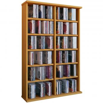 VCM Ronul-Torre para CD/DVD, para 300 CDs, sin Puerta de Cristal, Color Haya, Haya, Haya