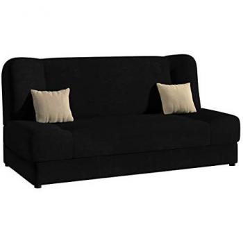 Sofá-cama Comfivo 124 con caja de ropa de cama Alova 04, dimensiones 195 x 86 x 87 cm