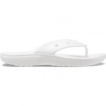 Chanclas unisex Classic Flip Crocs - Calzado hombre, color blanco, diseño clásico, material ligero y cómodo, suela antideslizante