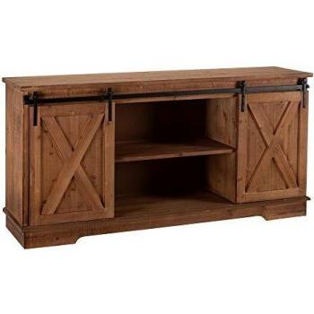 Aparador Natural con Puertas correderas de Madera de Abeto de 148x40x72 cm - LOLAhome