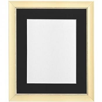 FRAMES BY POST Nordic - Marco para Foto o lámina, Color Crema con Acabado Envejecido, con paspartú Negro, 12 x 10 Pulgadas, para lámina tamaño 9 x 7 Pulgadas