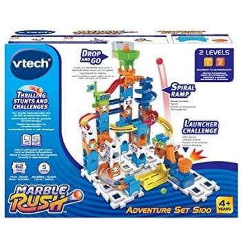 VTech Marble Rush Adventure Set S100 Circuito de Canicas Interactivo Construcción Juguete para Niños +4 Años