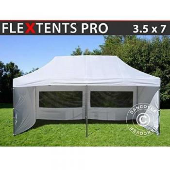 Carpa Plegable Rápida FleXtents Pro 3,5x7m Blanca con 6 Laterales