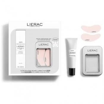 Lierac Diopti Eye Care Set: Wrinkle Correction Cream 15ml + Reusable Eye Patches