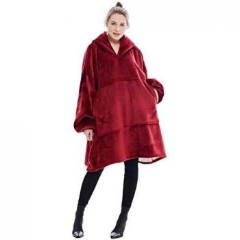 Sudadera con Capucha de Gran tamaño, la Original Sherpa con Bolsillo Frontal Grande, Suave y acogedora, con Capucha, 1 tamaño para Todos, Manta de TV para Hombres, Mujeres, Adolescentes y niños