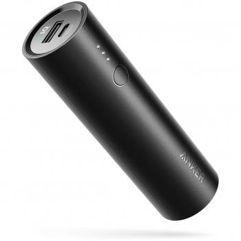 Anker Power Bank, PowerCore 5000 mAh Portable Charger, External Battery Power Bank, Compact Mobile Phone Charger with Power IQ, Compatible with iPhone XS Max/XR/XS/X/8/8 Plus, iPad, Galaxy and More