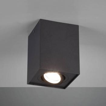 Lámpara de techo Biscuit, 1 luz GU10 orientable, negro mate