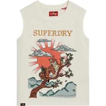 Camiseta de Tirantes Tattoo con Strass para Mujer Superdry, Variedad de Colores y Tallas