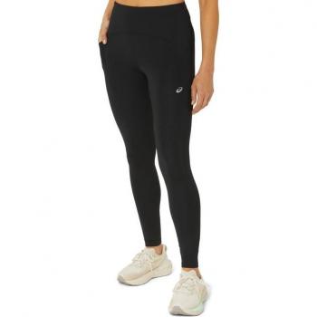 ASICS Road High Waist Mallas Para Correr Mujeres - Negro - Malla larga, alta cintura, color negro, talla XL