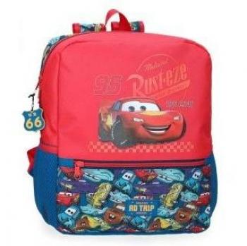 Mochila escolar Cars RD Trip 33 cm adaptable a carro