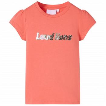 Camiseta infantil de manga casquillo coral 104