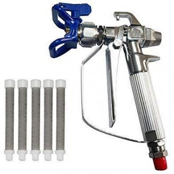 3600 PSI Airless pistola pintura alta presión + boquilla asiento para Titan/Wagner/Graco+5 x Filtro de bomba de pulverización Airless