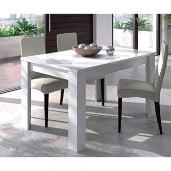 Mesa Extensible Kendra 90 x 140/190 x 78 cm Blanca Brillante