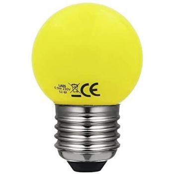 LAES - Bombilla Esférica Amarilla LED, E27, 0.9 watts, 45 x 72 mm