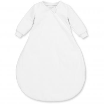 Saco de dormir interior ligero para bebés con mangas, cierre de cremallera, 62 cm, color blanco