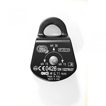 Desconocido Kong Swing ALU-polea Aluminio-anodizado Accesorios, Adultos Unisex, Negro