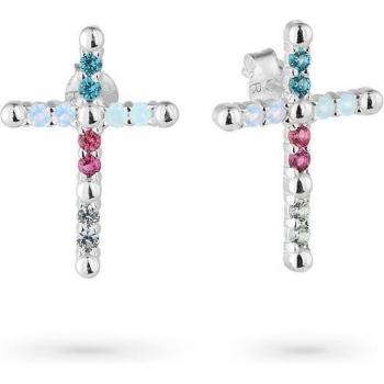 Pendientes Radiant Cruces de Plata Plateado
