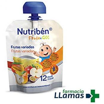 Nutribén Fruta & Go! Puré de Frutas, Frutas Variadas, 90g