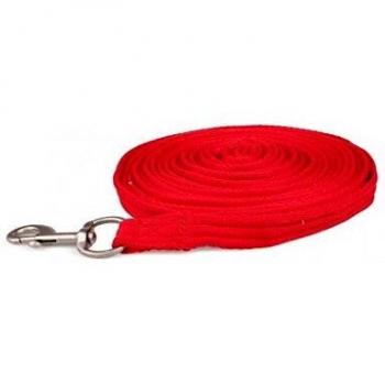 Caballos QHP Longierleine 8 meter material blando Rojo rojo Talla:8 m