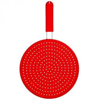 Colourworks Kitchen Craft Tapa antisalpicaduras de Silicona, Color Rojo