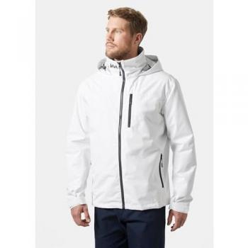 Helly Hansen Men's Crew 2.0 White Hooded Midlayer Jacket