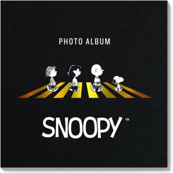 Album de fotos autoadhesivo Snoopy 16x16cm con 22 páginas, tapa dura, licencia oficial, color negro