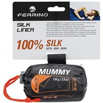 Ferrino Silk Liner Mummy Saco de Dormir Tiempo Libre y Senderismo, Adultos Unisex, Blanco