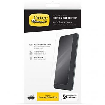 Protector de Pantalla de Cristal Templado OtterBox Trusted Glass para Samsung Galaxy A21s, Transparente, Protección contra Arañazos y Roturas