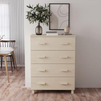 Armario Hamar de madera maciza de pino ámbar 79x40x103,5 cm