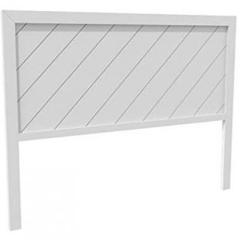Cabecero Davao Artesanal de Madera de Pino Lacado Blanco para Cama de 150 cm - Fabricado en España por Muebles PEJECAR