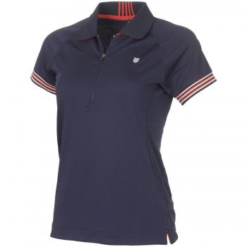K-Swiss 191908400 Polo de Tenis, Mujer, Azul, L