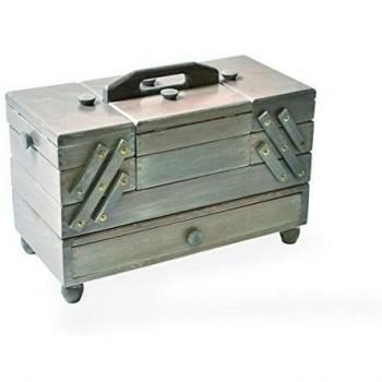 Aumuller Korbware AUMUL - Costurero de Madera de Haya, Color Gris Envejecido
