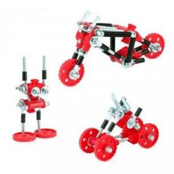 The OFFBITS- ChopperBit Juego de construcción de vehículos, Color Rojo