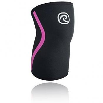 Rehband RX Rodillera, Colour Negro/Rosa, M, 105434-3