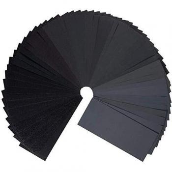 Papel De Lija, Gyvazla 45 Pieza 80 a 3000 Grit Surtido, Seco/Al Agua, Para La Industria Automotriz de Lijar, Muebles de Madera de Acabado, Madera Acabado de Turing
