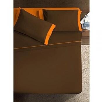 Ipersan Juego Sábanas 2 Colores Color café/Naranja cm. 240x290