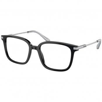 Prada PR 04ZVF Asian Fit 1AB1O1 Men's Black Eyeglasses Frame Only - Size 54 - Blue Light Blocking Available