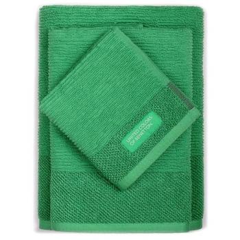 Set de toallas Benetton 3 piezas en tonos verdes para el hogar