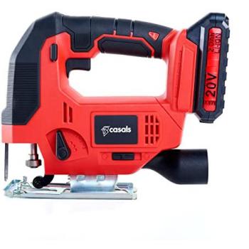 Sierra de Calar Inalámbrica Casals CJS2050 20V con Batería y Cargador, 2500 rpm, Corte Pendular ±45º, Baja Vibración, Fijación QUICKFIX