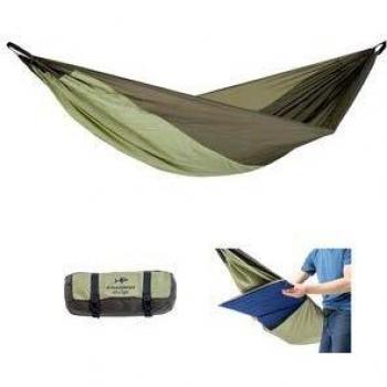 Hamaca Amazonas Silk Traveller Thermo Ultra-Ligera 200 kg, 275 x 140 cm, Nylon Ripstop, Color Verde