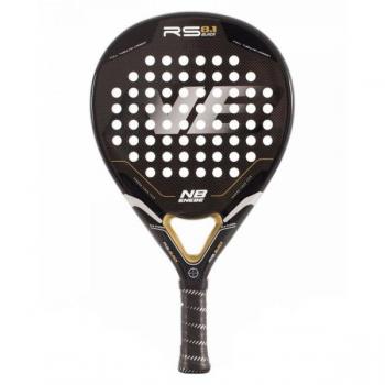 PALA DE PÁDEL ENEBE RS 8.1 BLACK - Materiales: carbono y fibra de vidrio, forma: lágrima, nivel de juego: avanzado, peso: entre 360-375 g, grosor del marco: