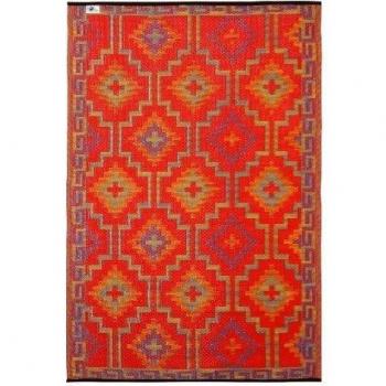 Fab Habitat Lhasa - Alfombra, 120 x 180 cm, Color Naranja y Violeta