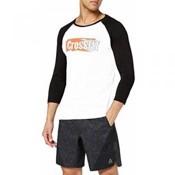Reebok RC Sticker Rip Raglan Camiseta Manga Larga, Hombre, Multicolor