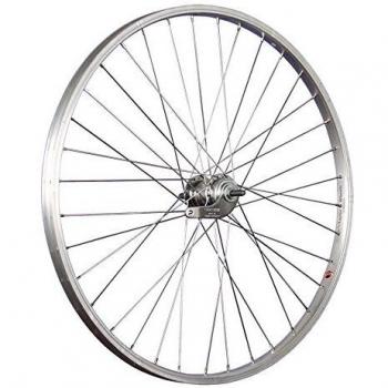 Rueda trasera de bicicleta 26 pulgadas con contrapedal 559-21 acero inoxidable plata